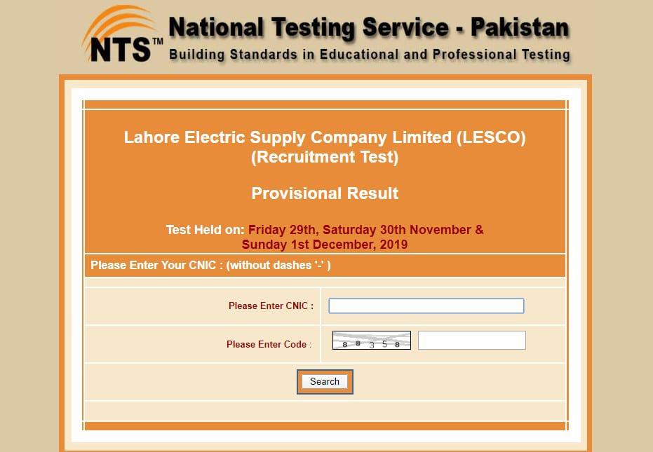 Lahore Electric Supply Company Limited LESCO Results