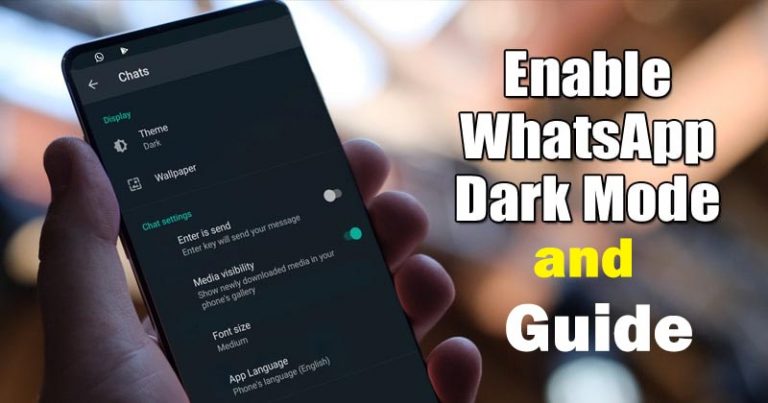 How to enable WhatsApp Dark Mode