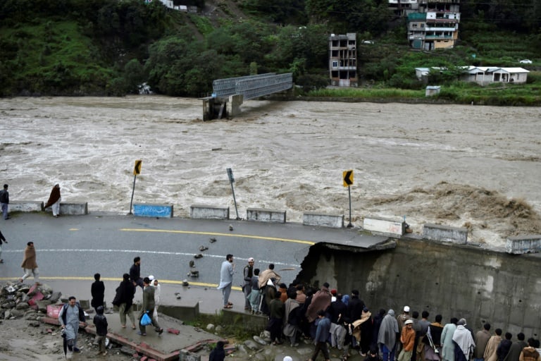 bridge was washed away