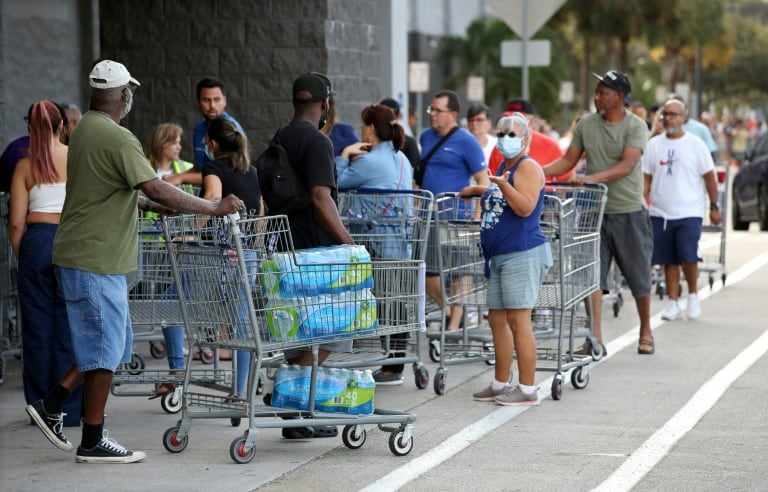 People in the US state of Florida were preparing for the storm