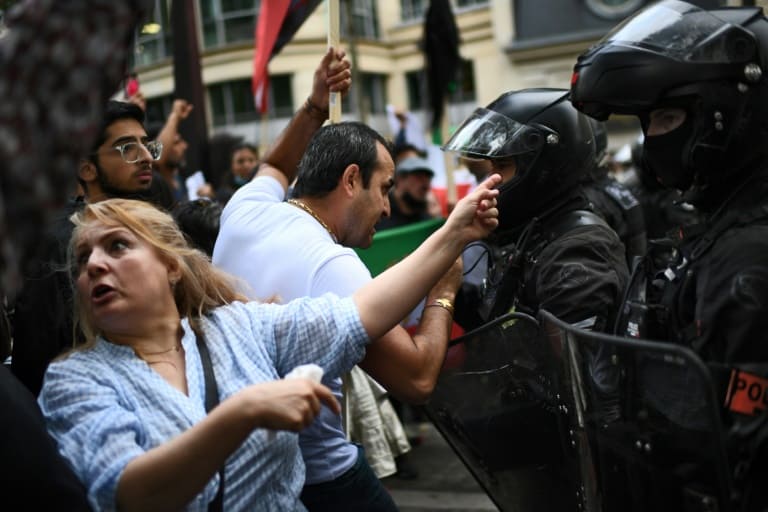 Police fired tear gas to disperse the protesters