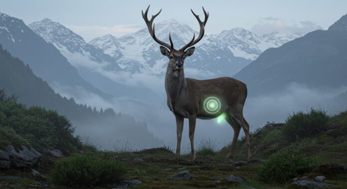 Musk Deer in the Himalayan mountains
