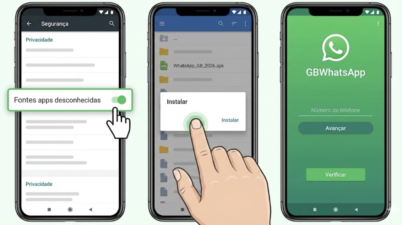 Passo a passo para ativar fontes desconhecidas e instalar o APK do WhatsApp GB no Android