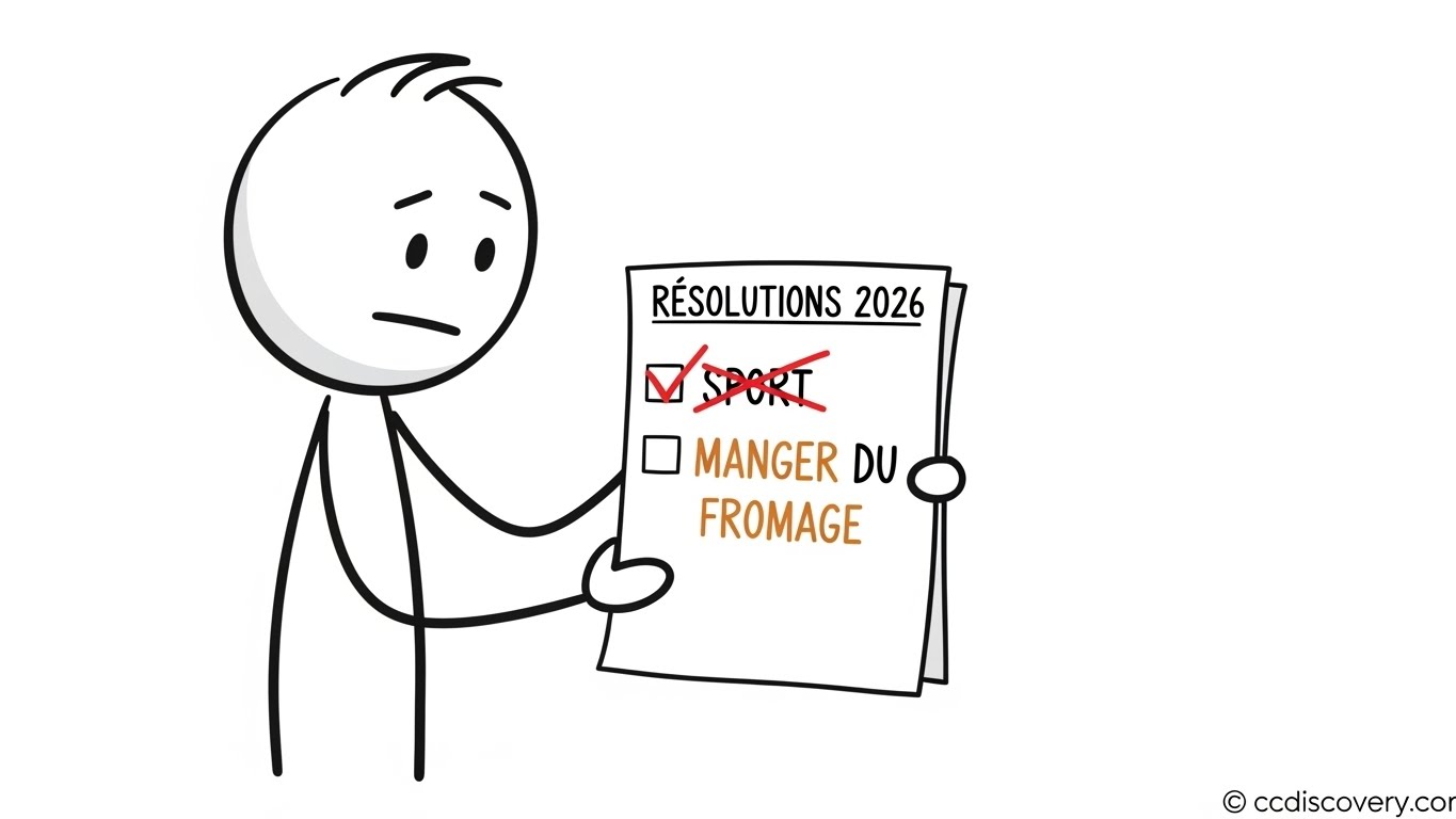 Dessin humoristique résolutions nouvel an 2026 fromage ccdiscovery.com.