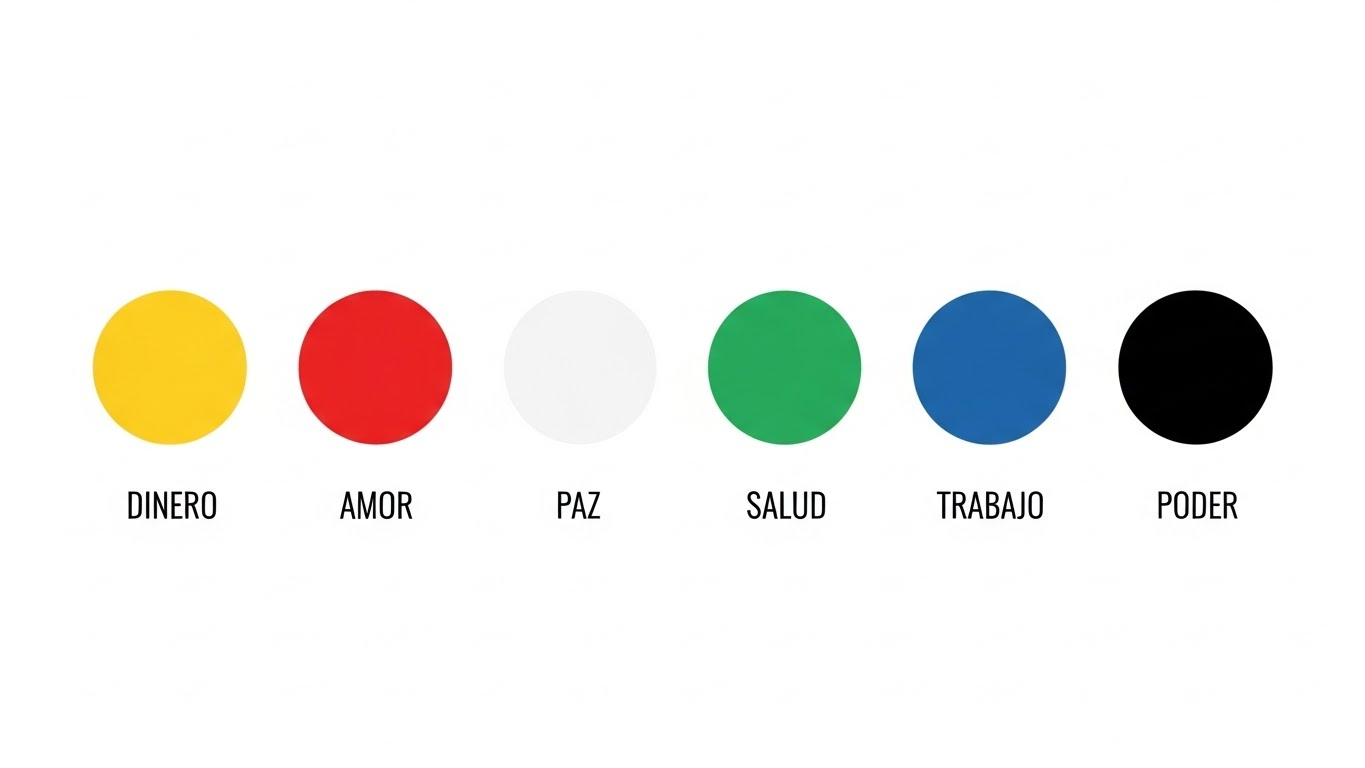 Gráfico ilustrativo con círculos de colores (amarillo, rojo, blanco, verde) explicando el significado de la ropa interior para el 2026.