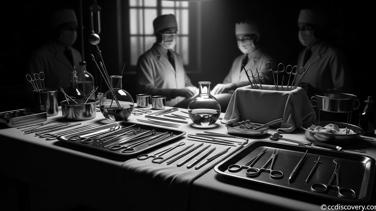 Illustration of medical experiments in Unit 731 WWII lab ccdiscovery.com.