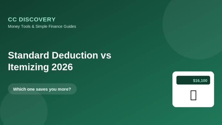Standard Deduction vs Itemizing in 2026: Which Saves More?